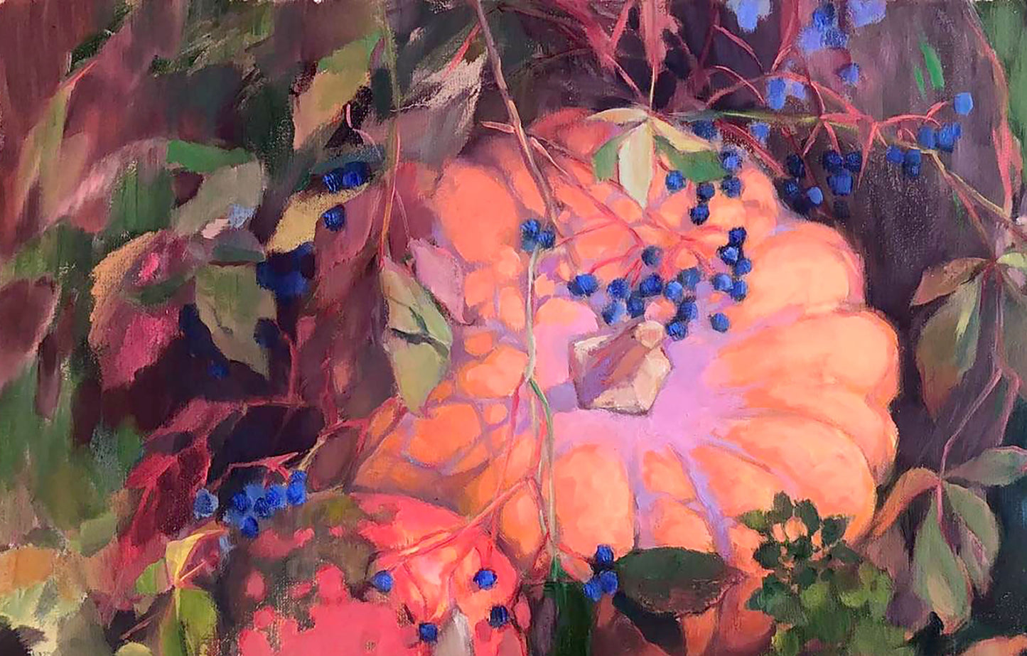 Oil painting Cosiness in the basket still life  Olesia Osnach