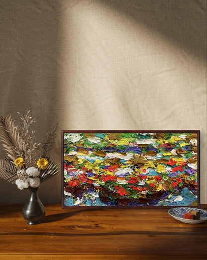 Abstract Oil painting Etude in bright colors Oleksiy Dakhnenko