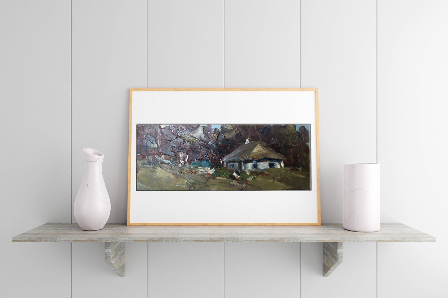 Oil painting House on the outskirts 