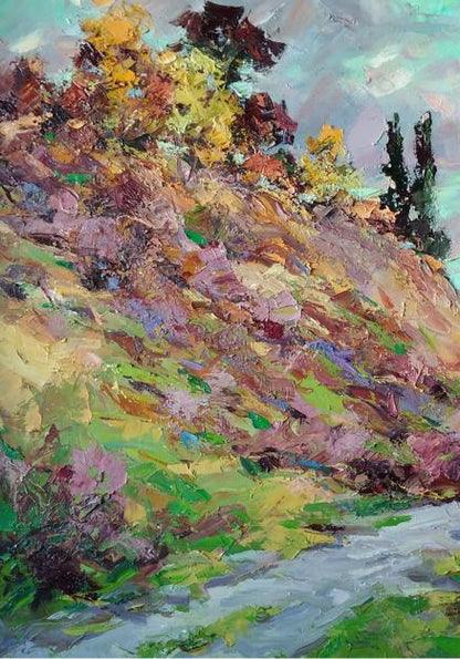 Oil painting Autumn day