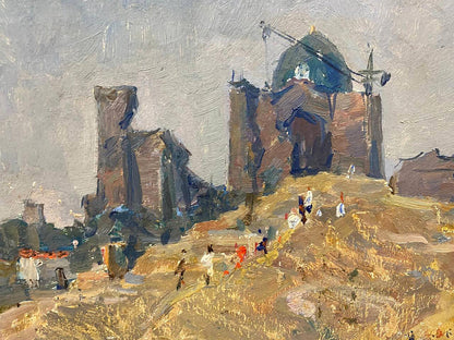 Oil painting Ancient city Petrashevsky Stanislav Vasilievich
