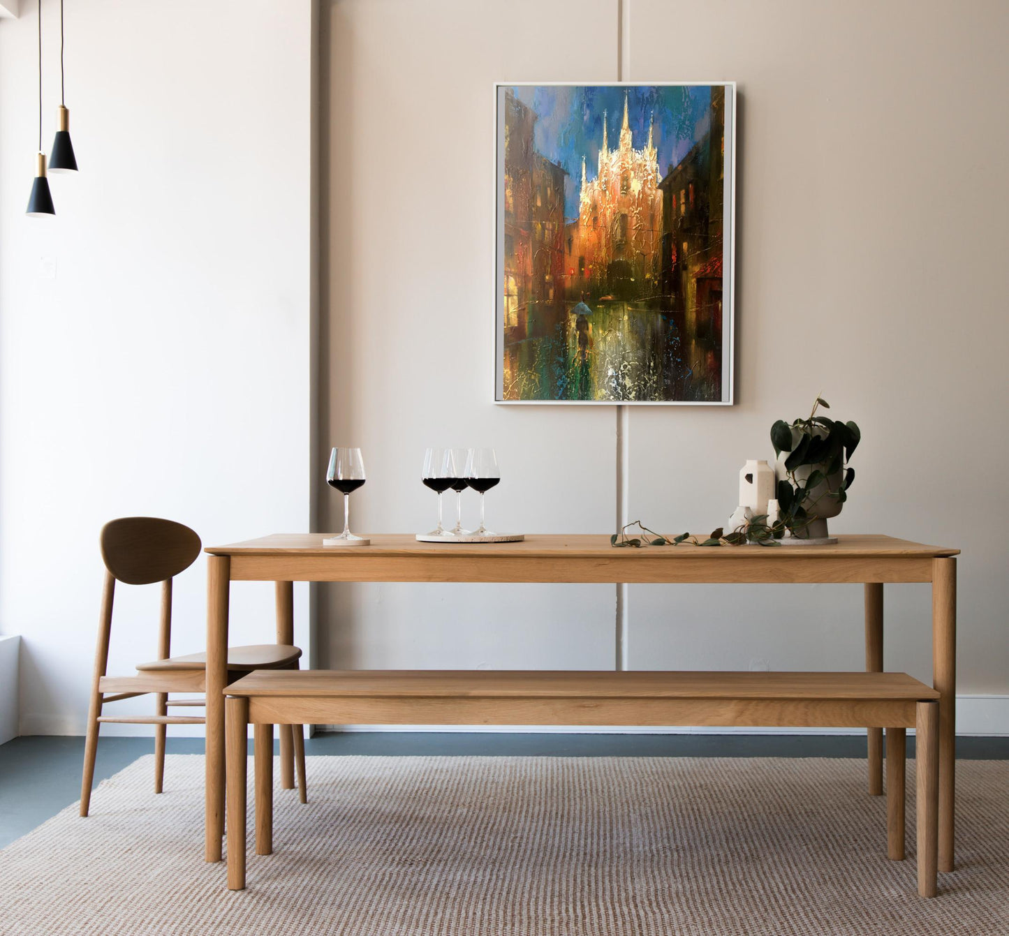 Oil painting Night street Anatoly Borisovich Tarabanov