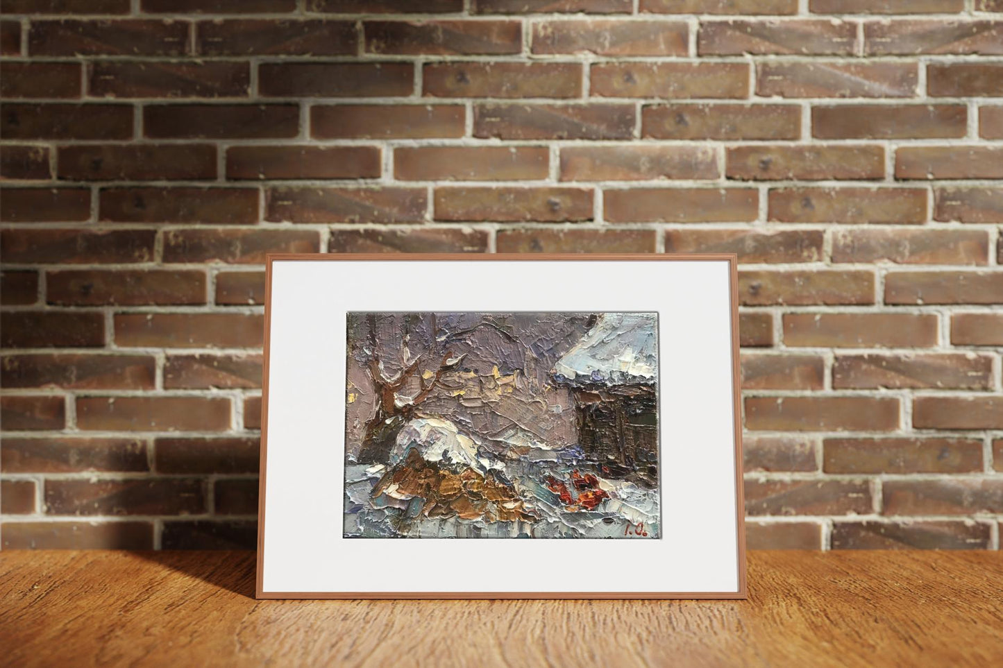 Oil Painting Nature Landscape Village landscape Art 