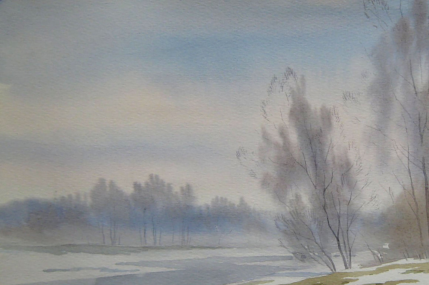 Watercolor painting Nature Landscape Savenets Valery