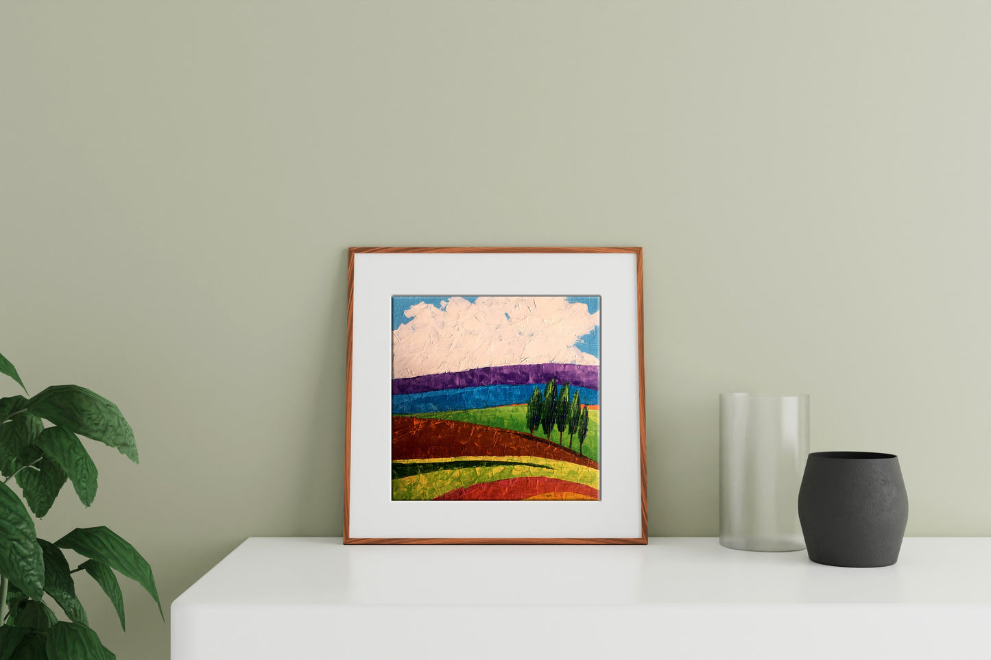Oil painting Lonely trees in the fields Zadorozhnya V. V.