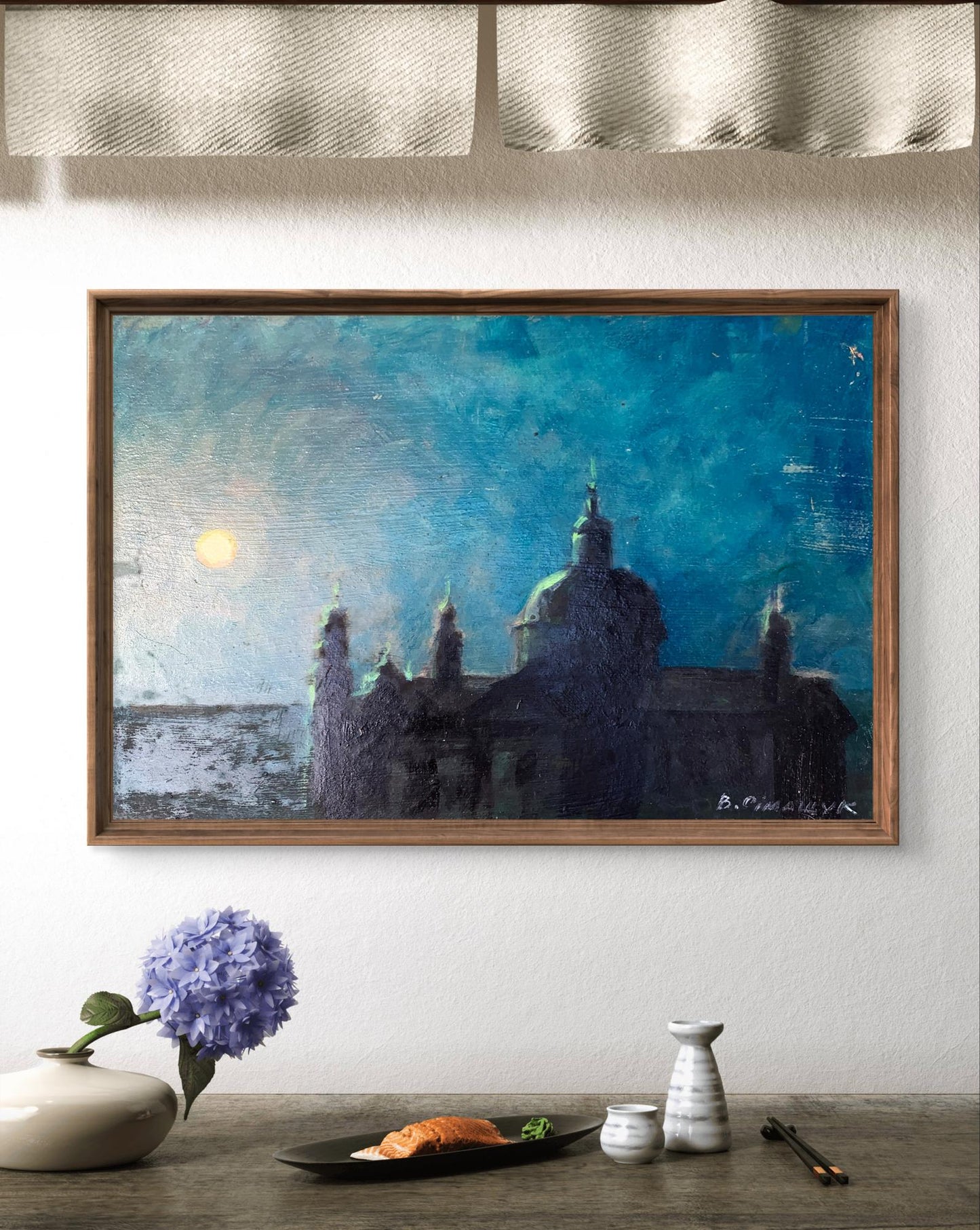 Oil painting Shining moon Valentina Simashchuk