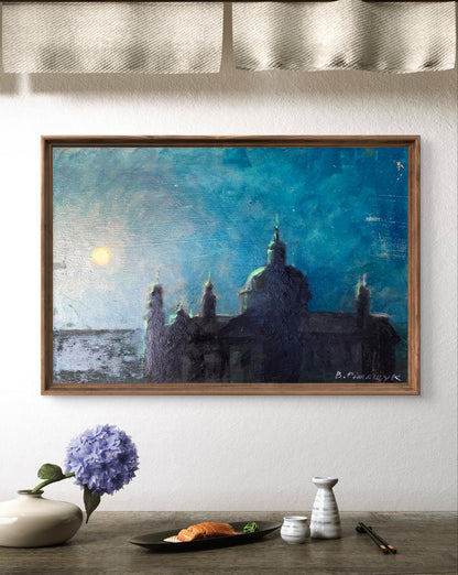 Oil painting Shining moon Valentina Simashchuk