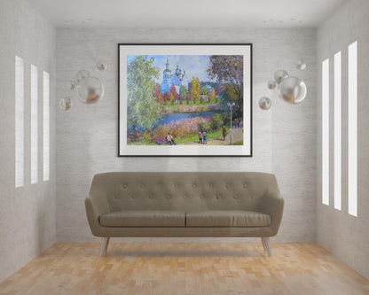 Oil painting Near the church Serdyuk Boris Petrovich №SERB 546