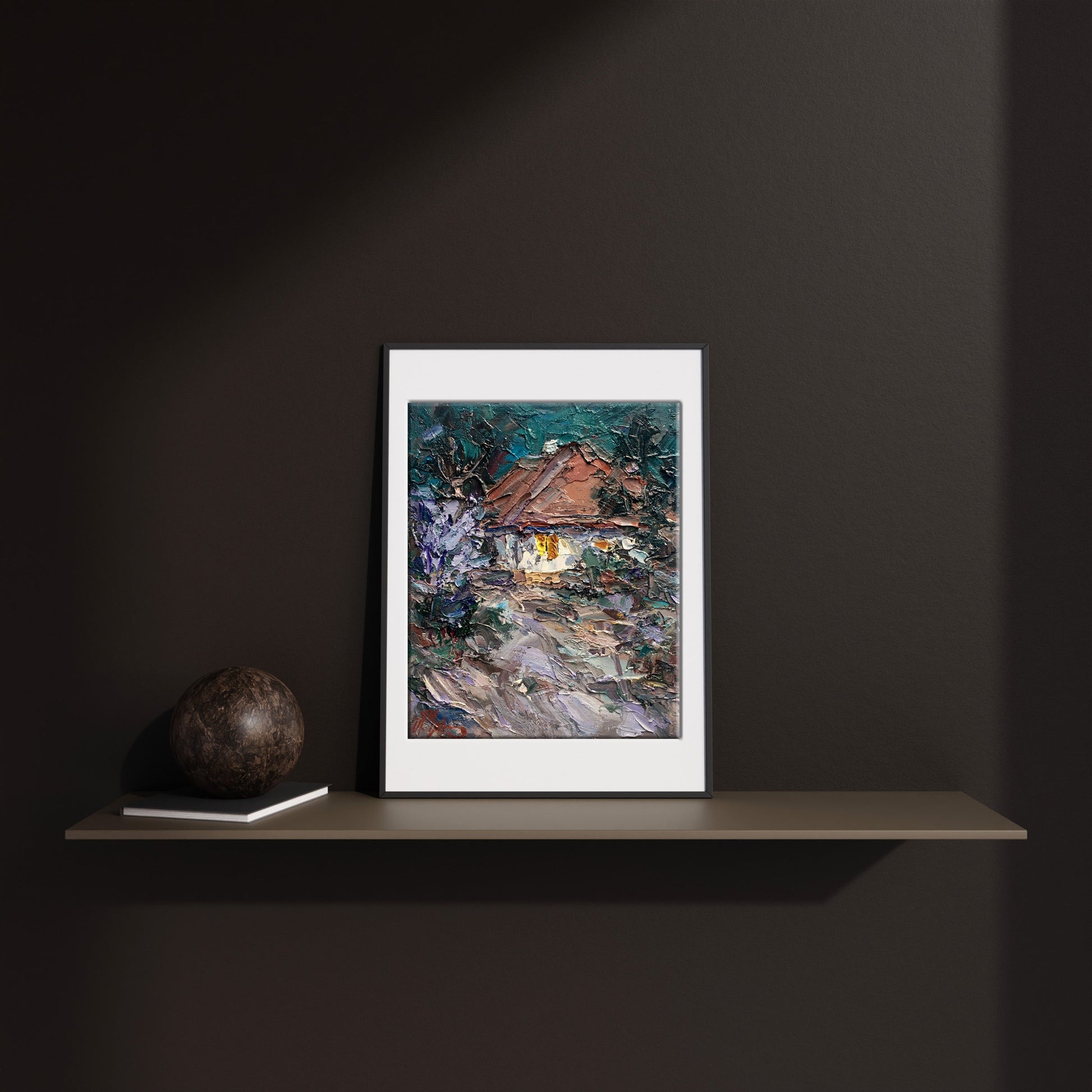 Oil painting Night landscape 