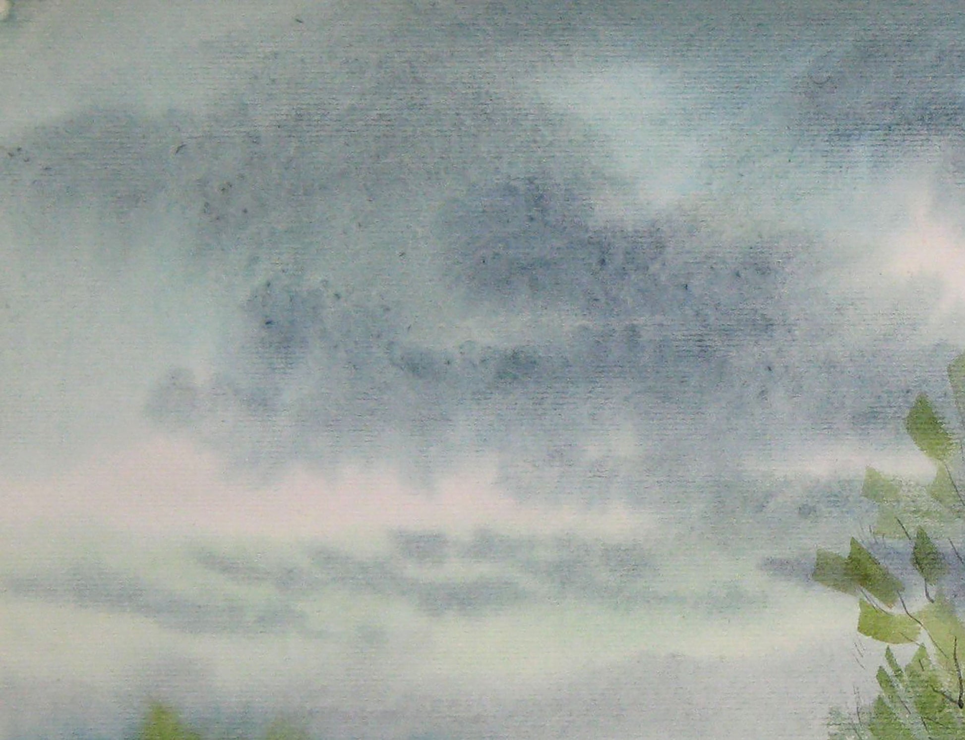 Valery Savenets' watercolor artwork titled "In the Farm Fields."