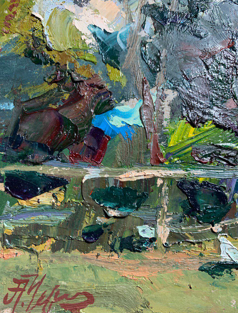 Alexander Nikolaevich Cherednichenko's oil painting captures the essence of noon