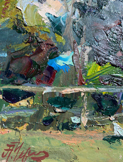 Alexander Nikolaevich Cherednichenko's oil painting captures the essence of noon