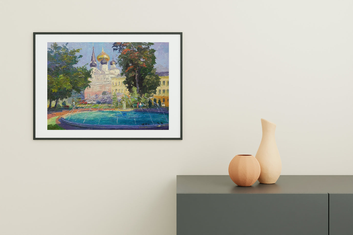 Oil painting Odessa. Fountain near the temple Serdyuk Boris Petrovich