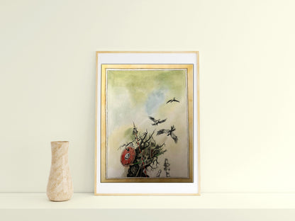 Watercolor painting On the battlefield Alexander Arkadievich Litvinov