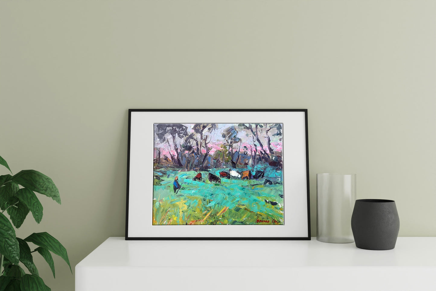 Oil painting Morning in the meadows Ivanyuk Alex