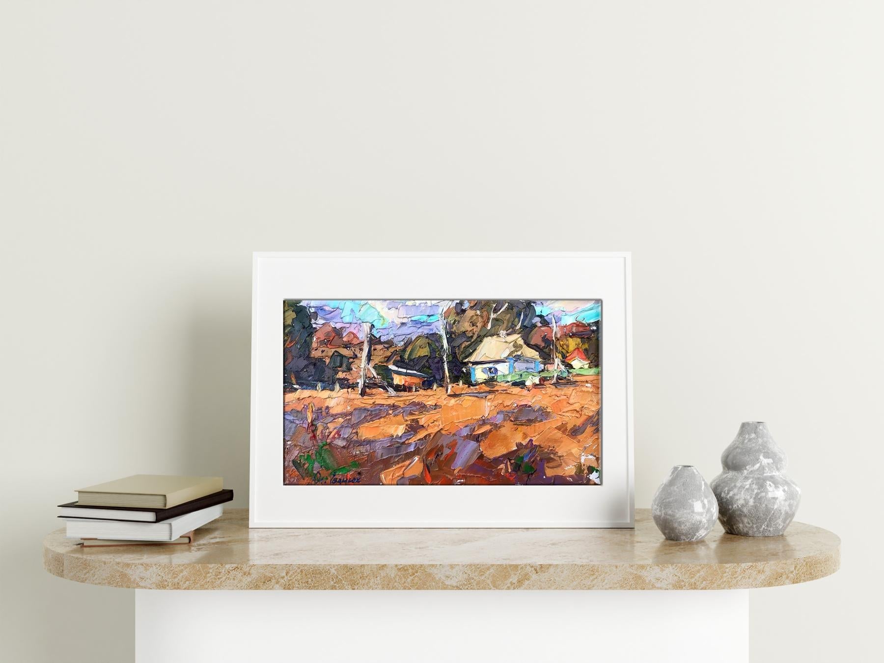 Oil painting village