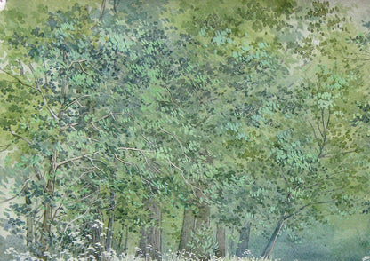 Watercolor painting Nature Landscape Savenets Valery