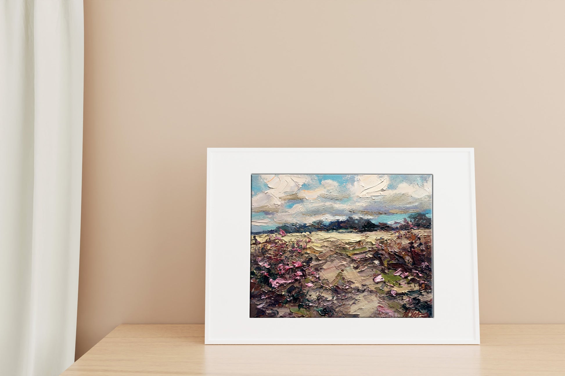 Oil painting The end of the summer 