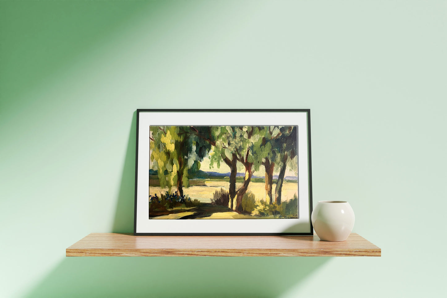 Oil painting Near the river Svetlana Gramm