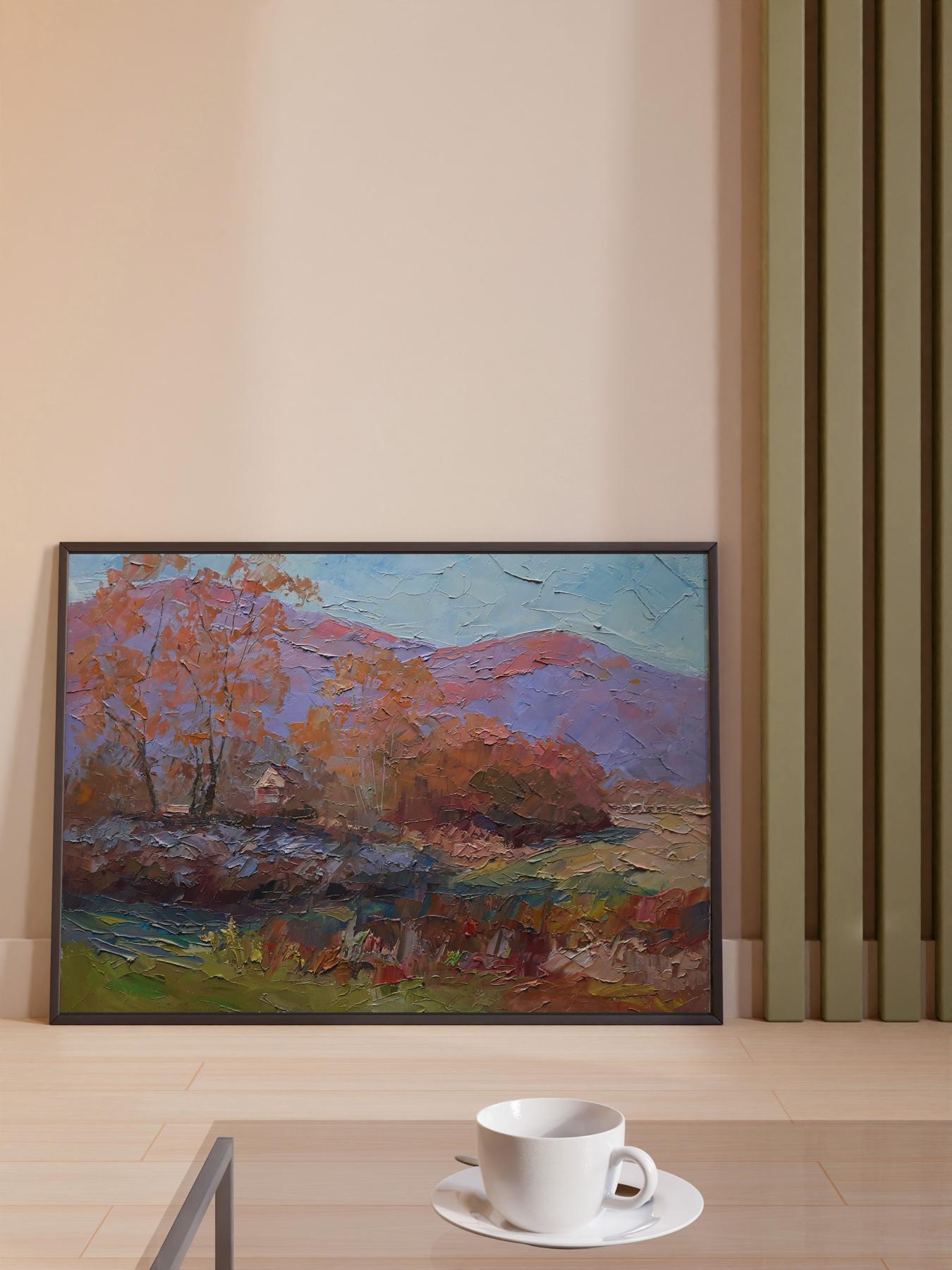 In oil, Serdyuk illustrates the vibrant hues of autumn