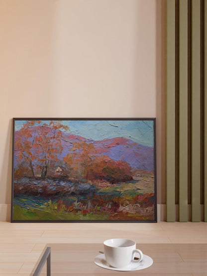 In oil, Serdyuk illustrates the vibrant hues of autumn