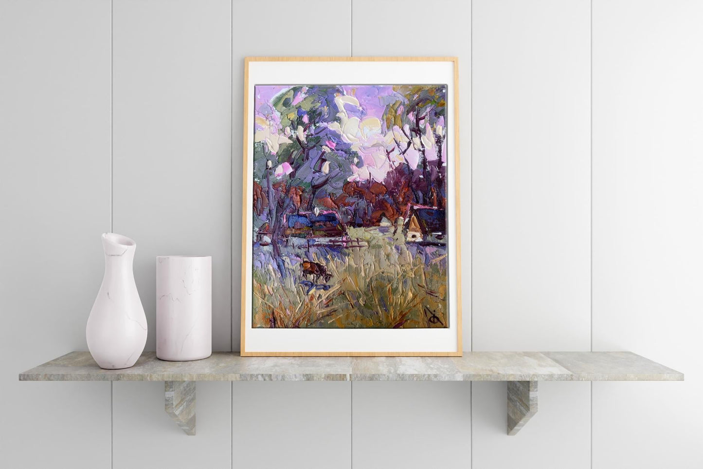 Oil painting Village 