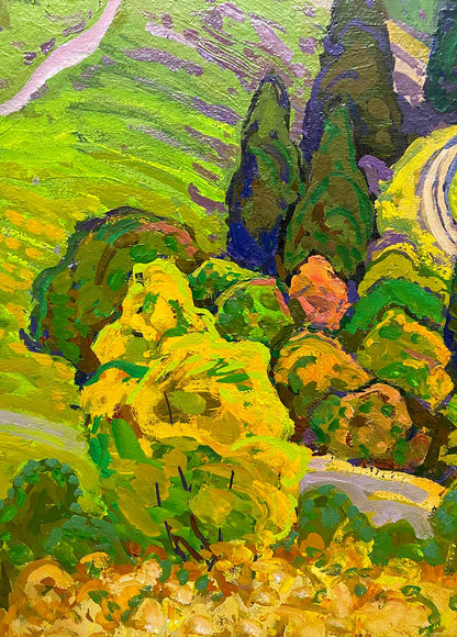 Oil painting Mountain range Ruban Grigory Savelyevich