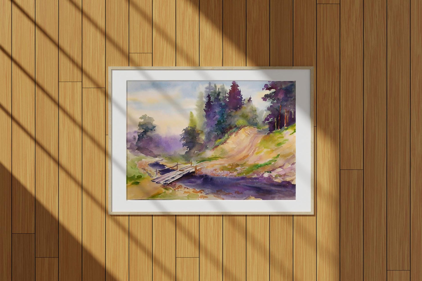 Watercolor painting Bridge Serdyuk Boris Petrovich №SERB 680