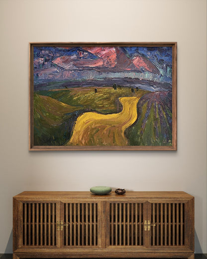 Oil painting fields landscape Oleksandr Andreev