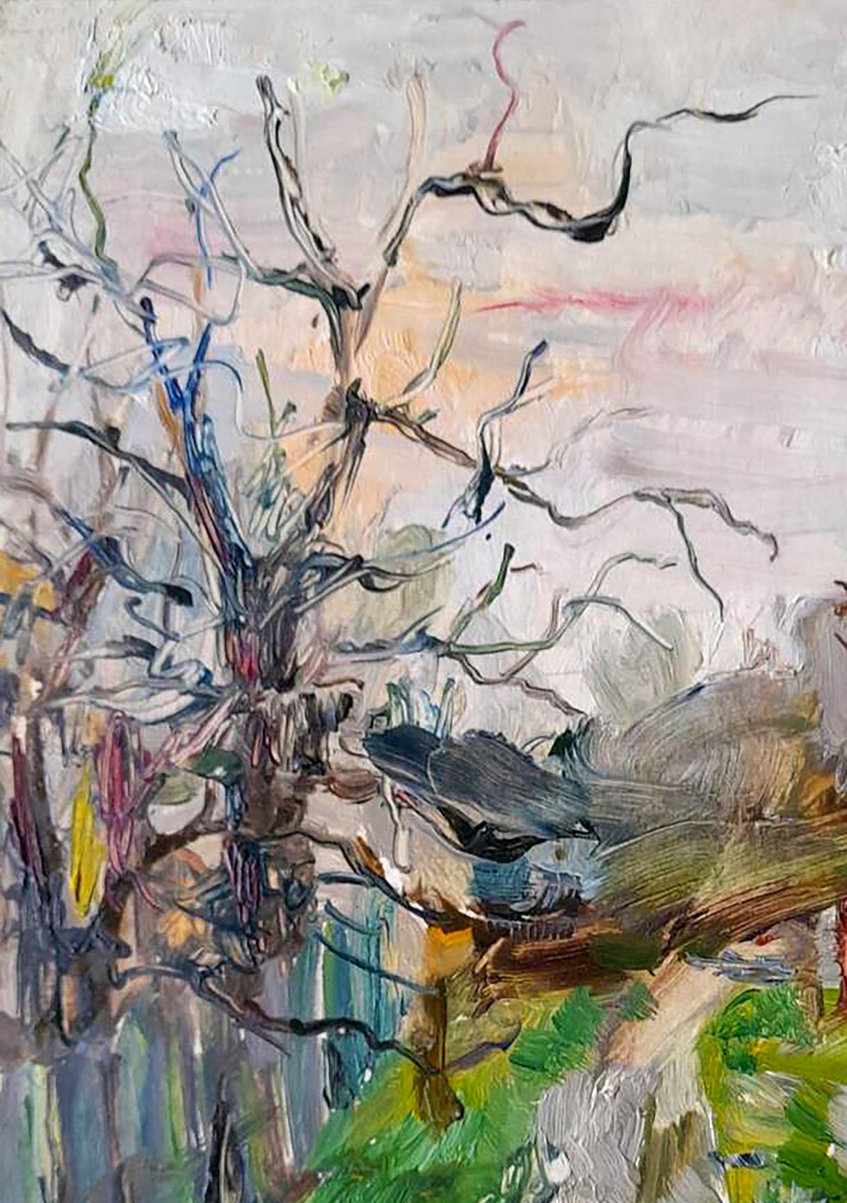 Oil Painting Nature Landscape Village 