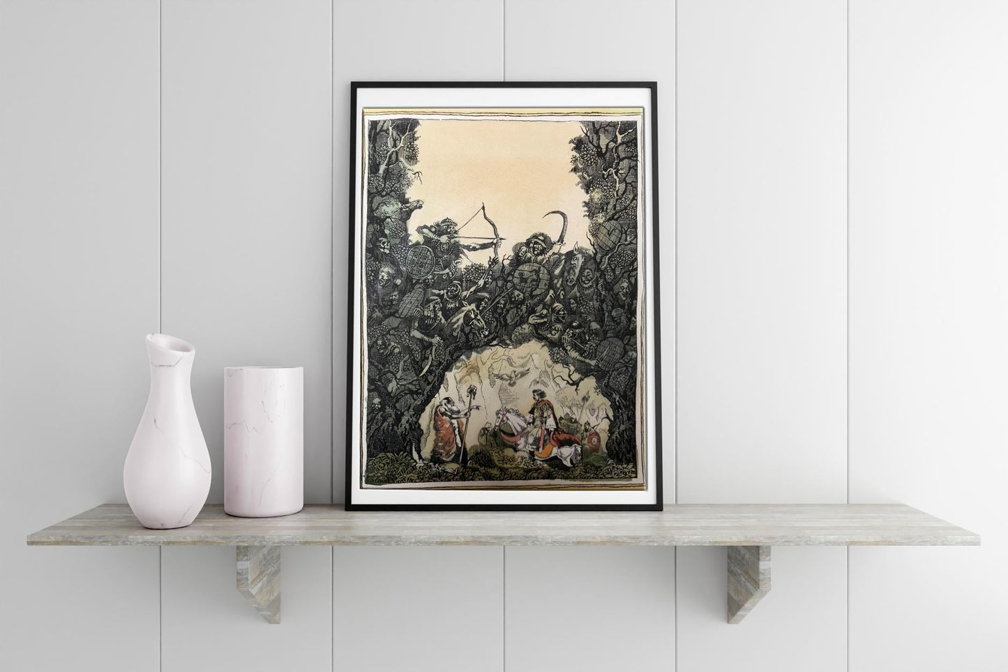 Watercolor painting Meeting with the prophet Alexander Arkadievich Litvinov