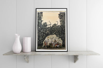 Watercolor painting Meeting with the prophet Alexander Arkadievich Litvinov