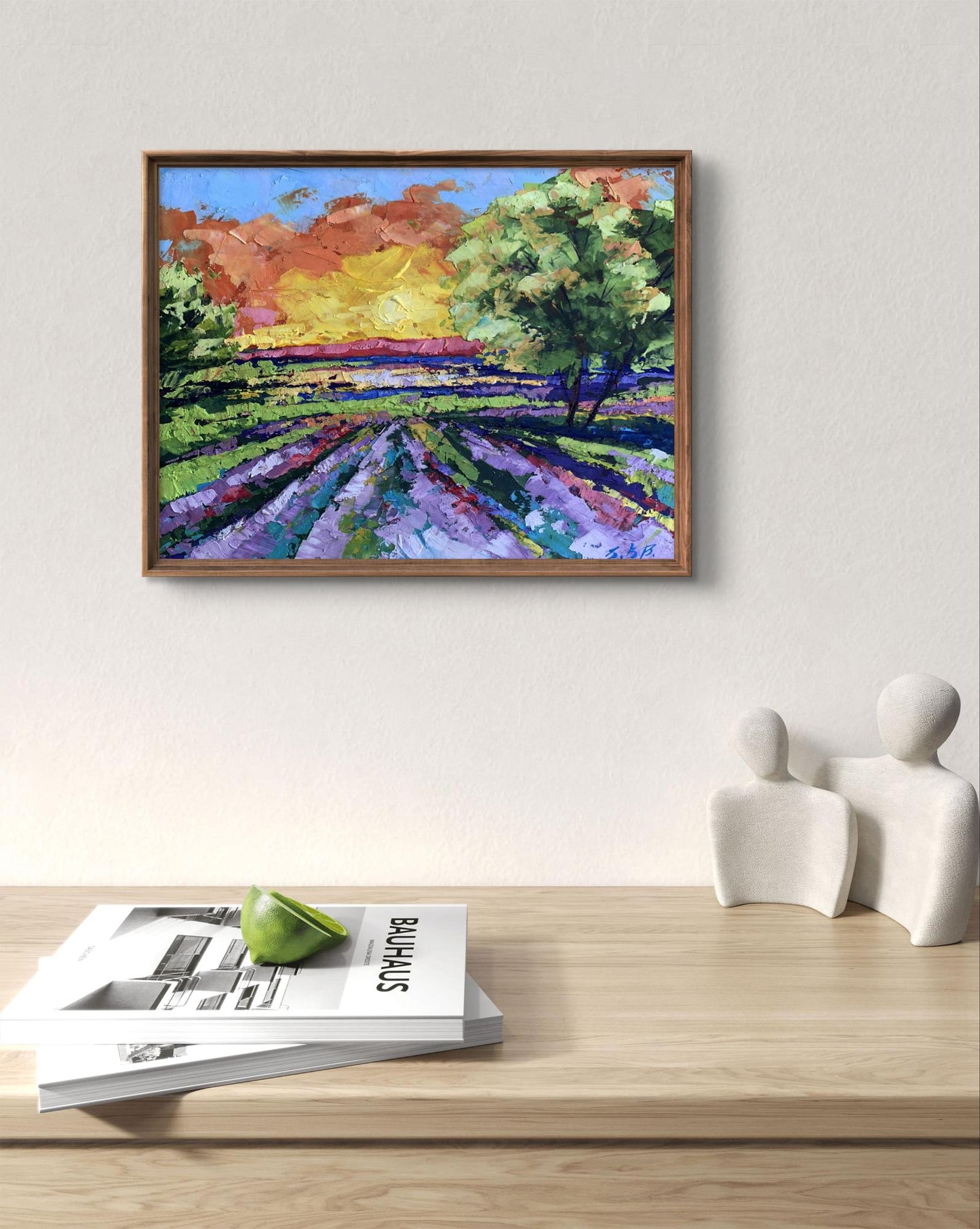 Oil painting Sunset in the field V. Zadorozhnya