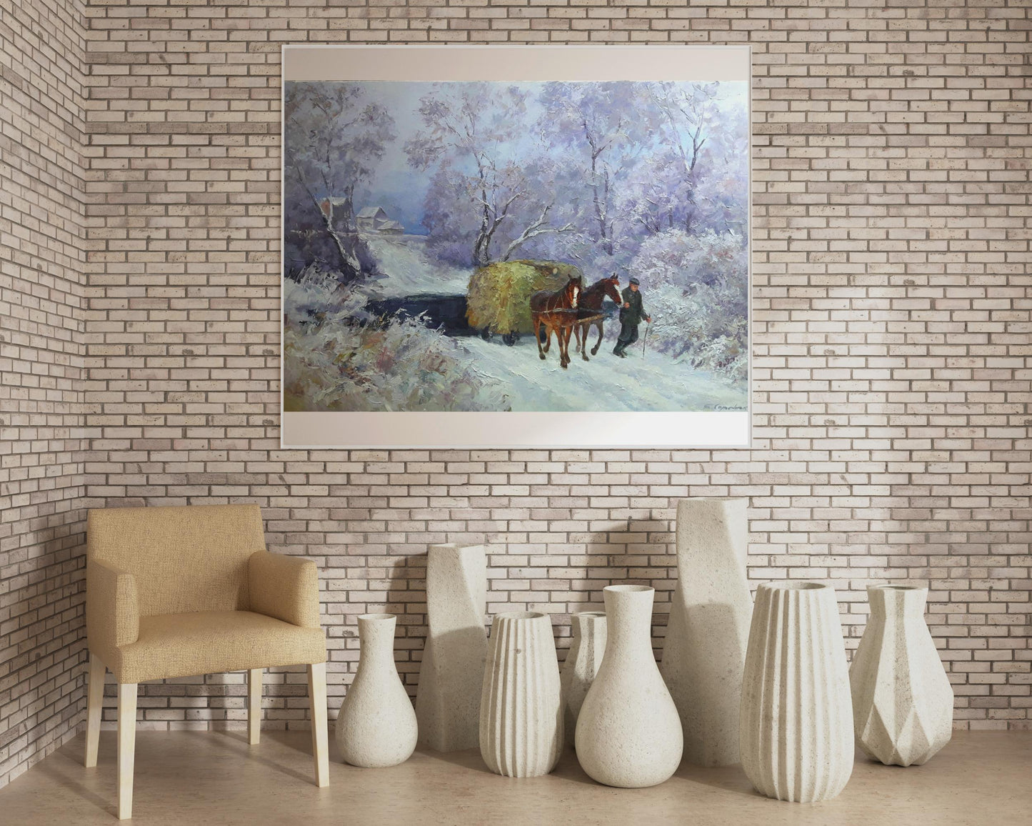 Oil painting Winter has come Serdyuk Boris Petrovich