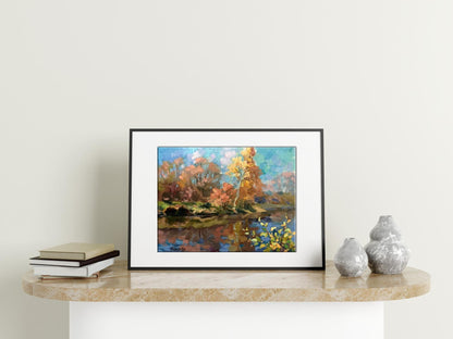 Oil painting In October Batrakov Vladimir Grigorievich
