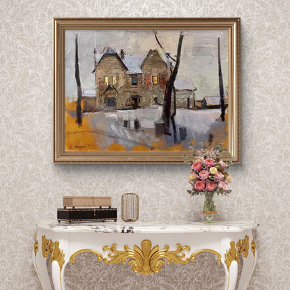 Oil painting County house Bohdan Makarenko