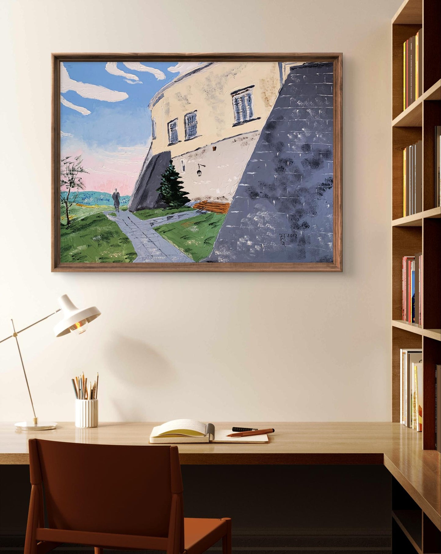 Oil painting Next to the penthouse Oleksandr Gukalov