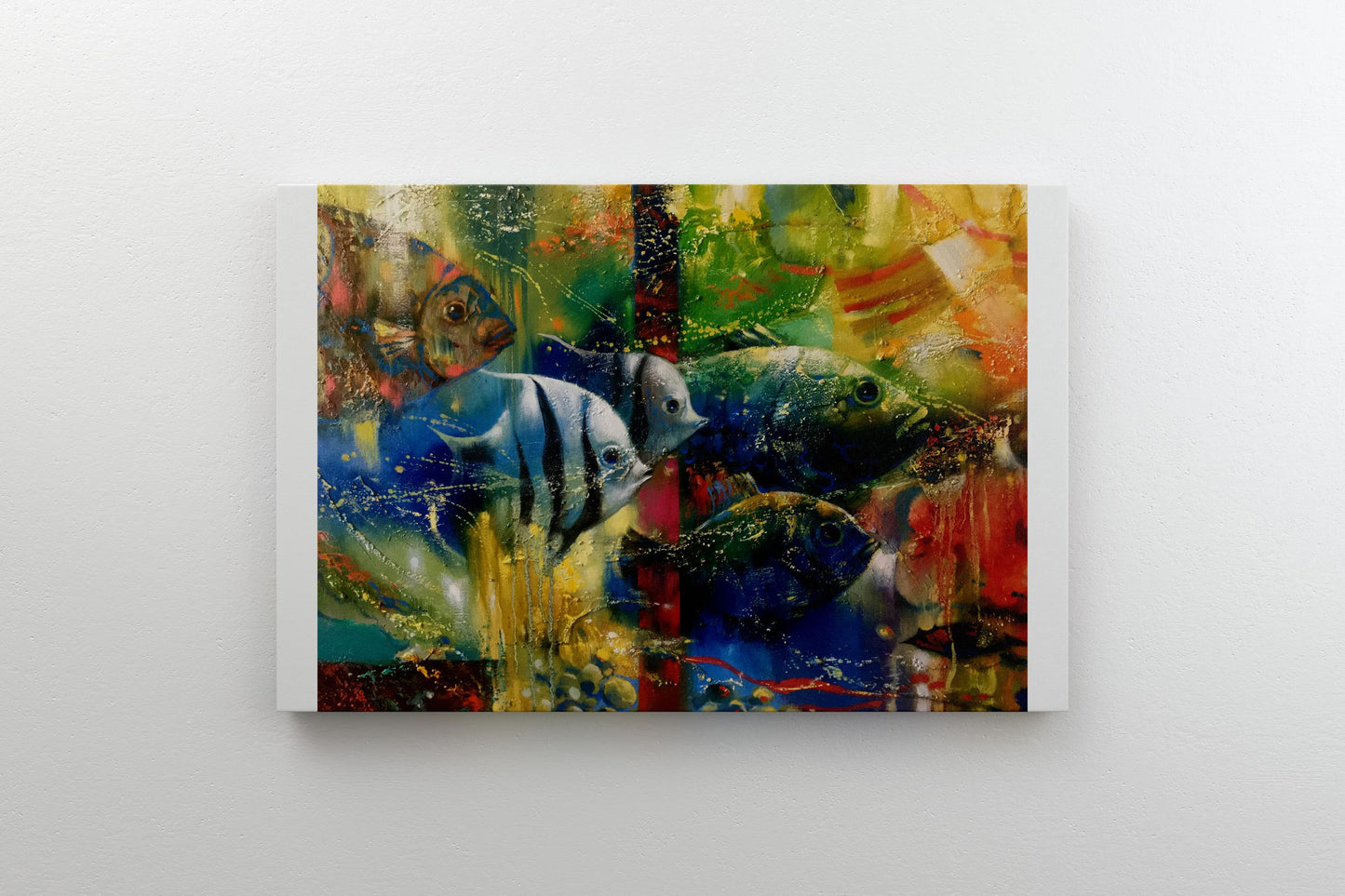 Abstract oil painting Fishes Anatoly Tarabanov