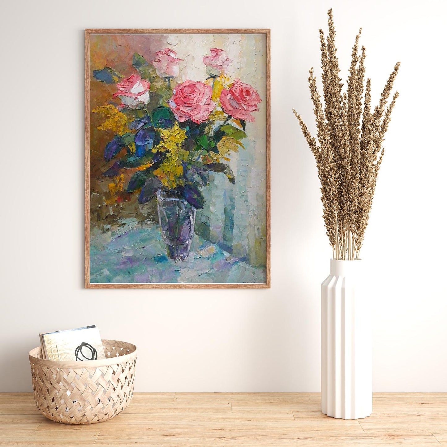 Oil painting Pink roses Serdyuk Boris Petrovich