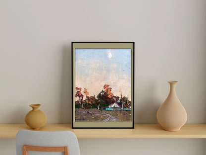 Oil painting Twilight Colors Over the Countryside Alex Ivanyuk