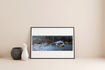 Oil painting Winter silence