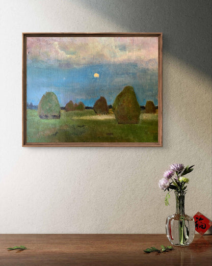 Oil painting In the night field Leonid Maistrenko