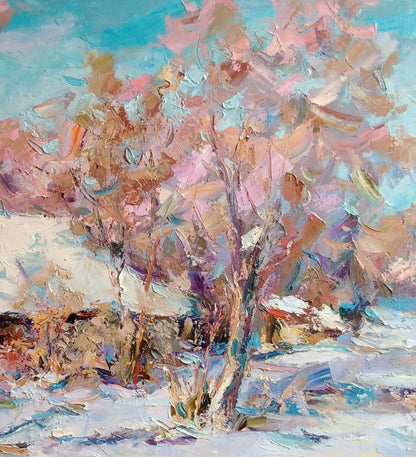 Oil painting sunny morning 