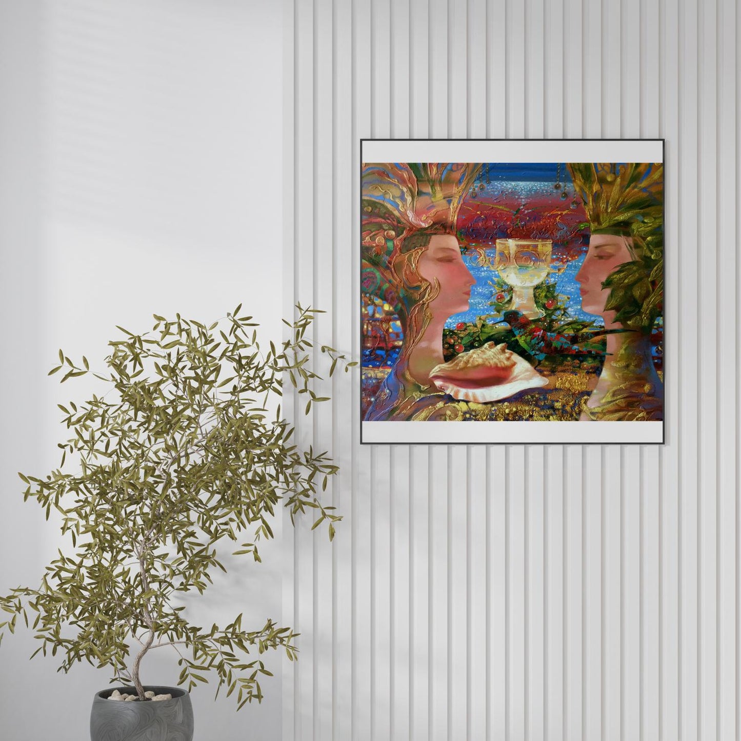 Abstract oil painting Flora and fauna 