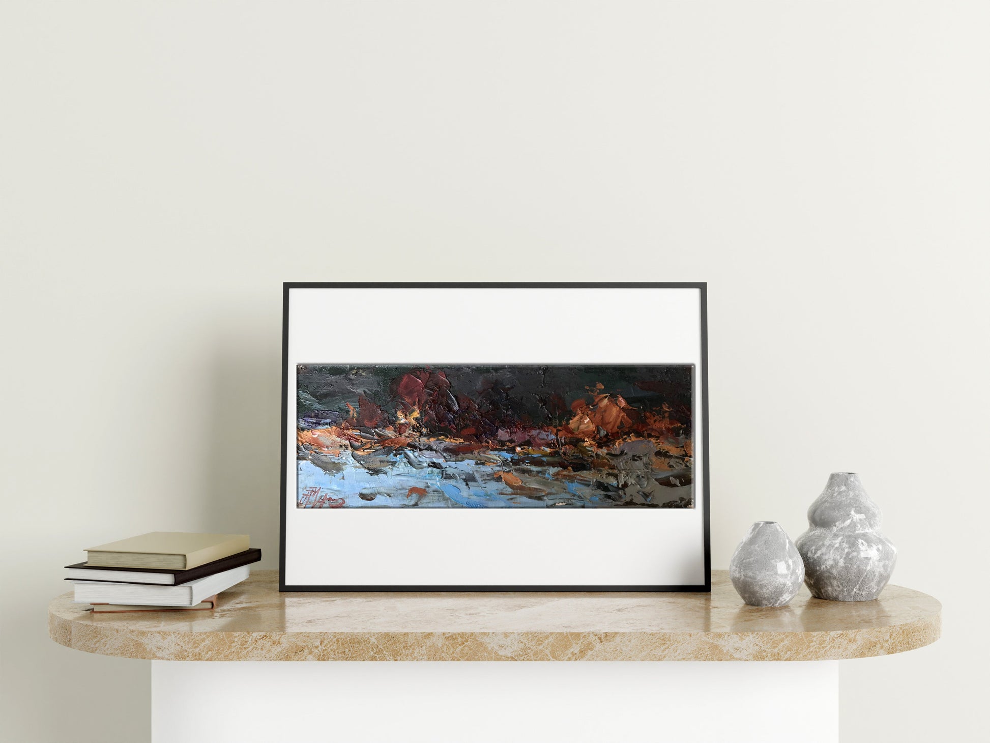 Oil painting Early snow 