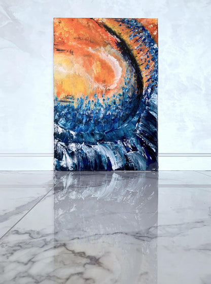 Abstract acrylic painting