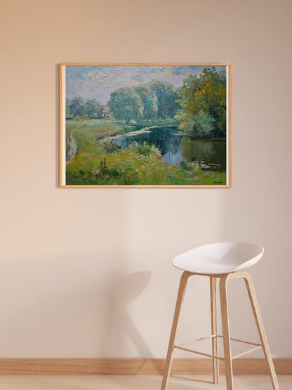 Oil painting Morning on the pond Serdyuk Boris Petrovich