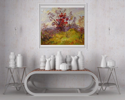 Oil painting Red bush Serdyuk Boris Petrovich