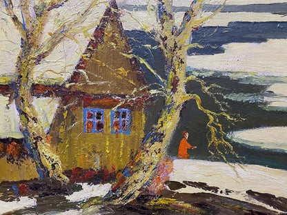 Oil painting Winter landscape Shariy Anatoly Ivanovich