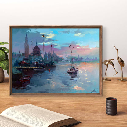 OIl painting Romantic sailing Yuriy Suprunchuk